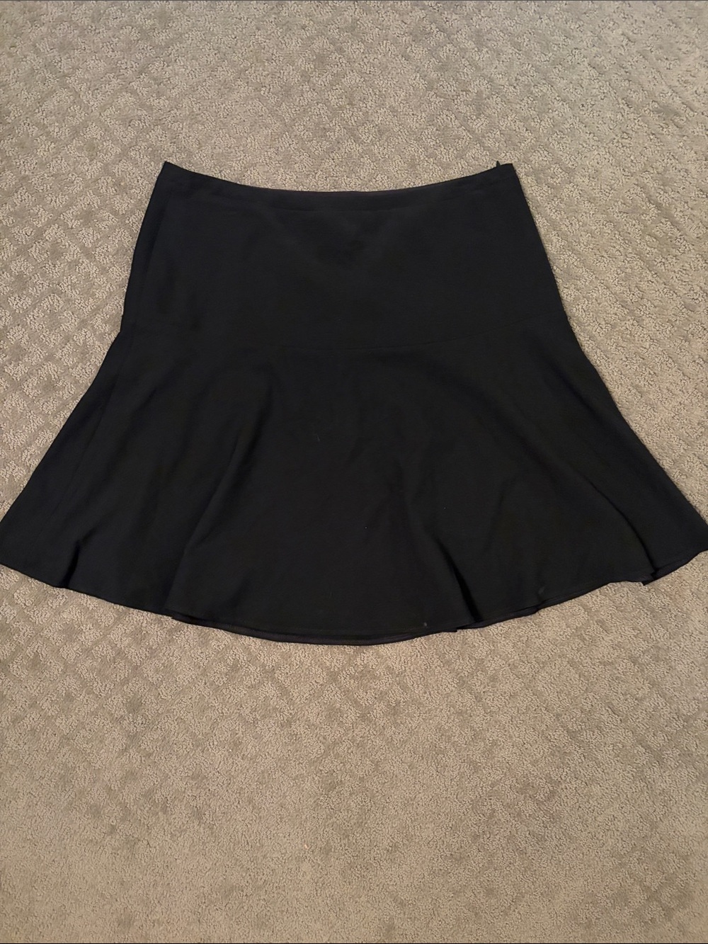 White House Black Market Black Flared Skater Skirt